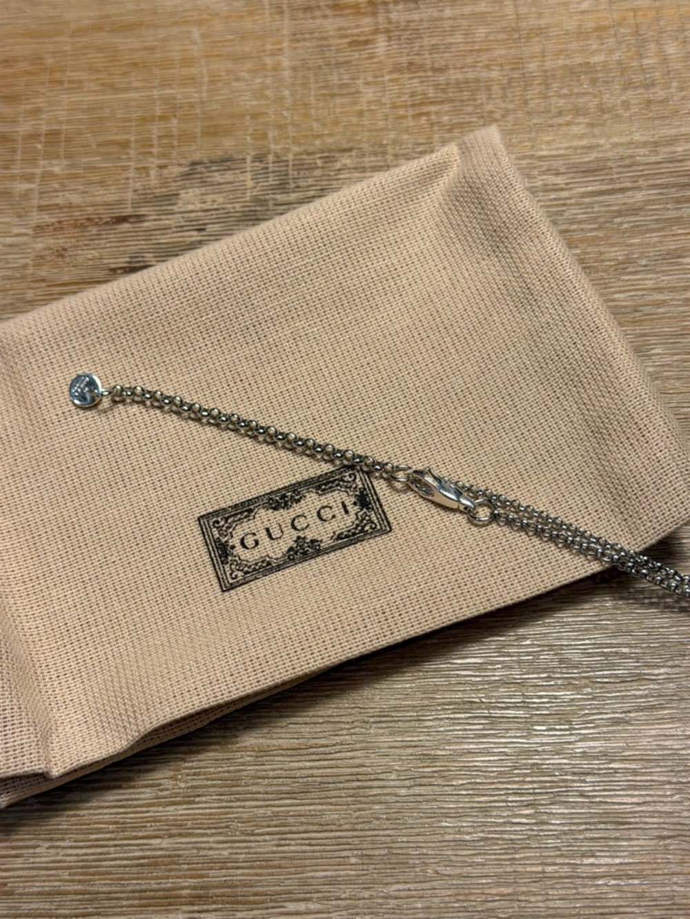 Gucci Silver GG Key Pendant Necklace - Picture 7 of 7